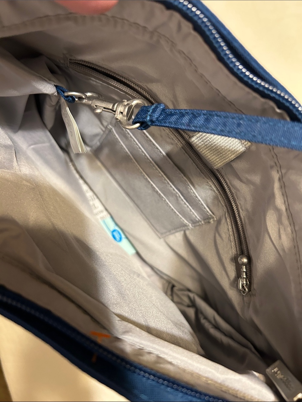 Baggallini Deep Blue Nylon Crossbody Bag - Picture 6 of 12